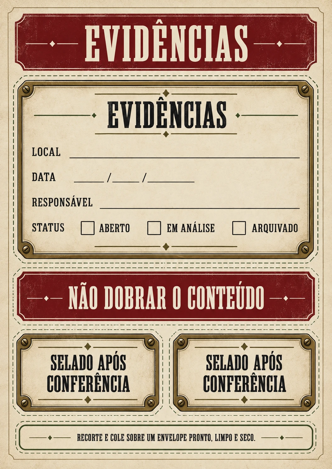 Envelope de evidências